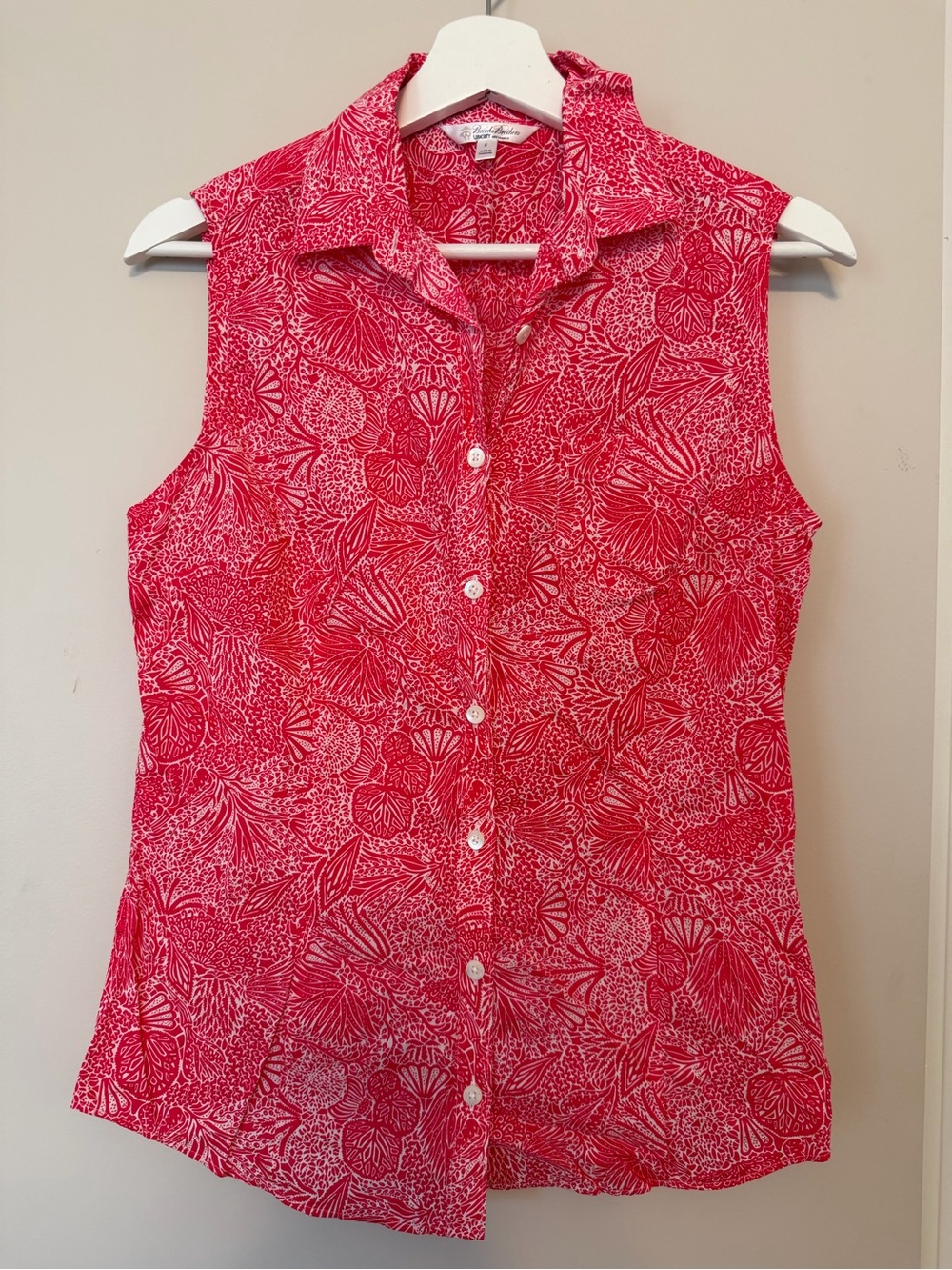 Brooks Brothers Liberty Fabric Sleeveless Button Down